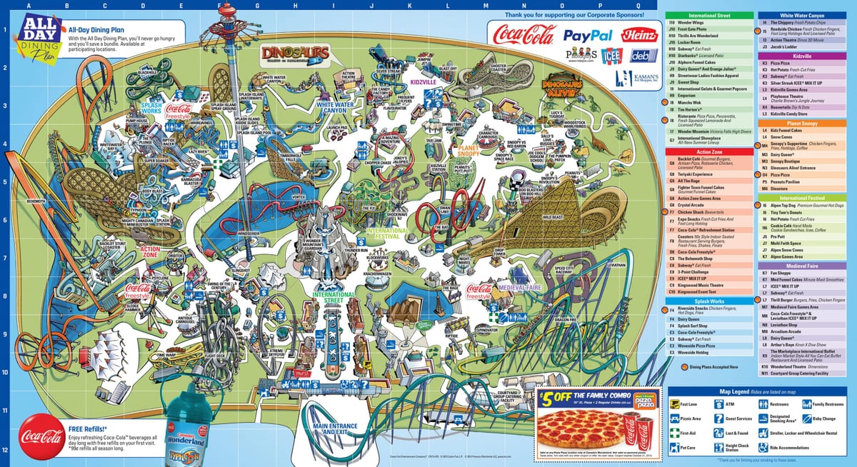 რუკა კანადის wonderland