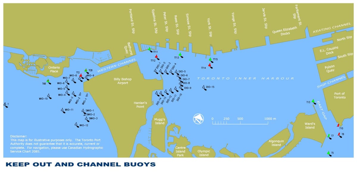 რუკა ტორონტოში შიდა harbor
