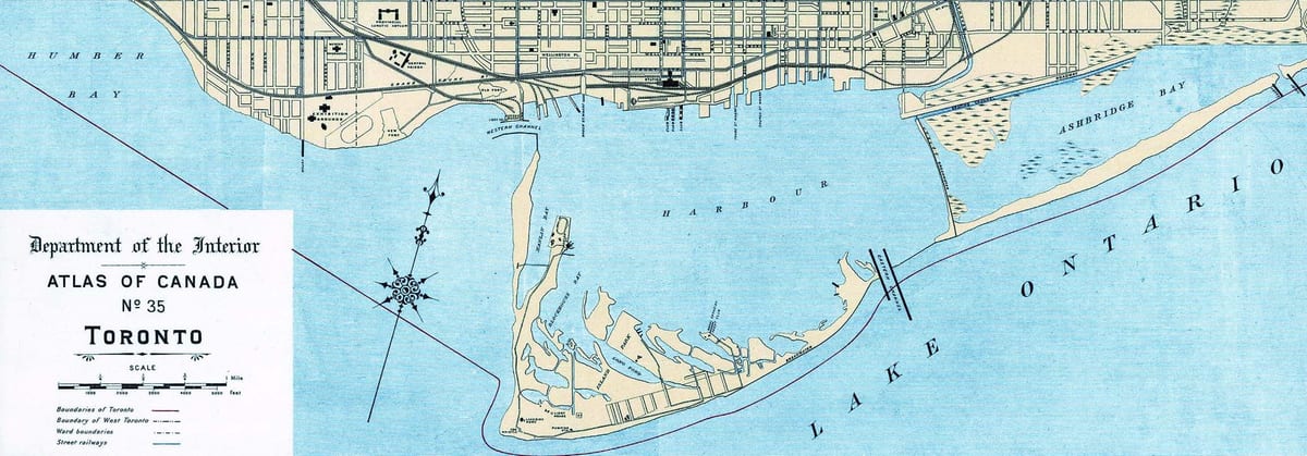 რუკა ტორონტოში Harbor 1906