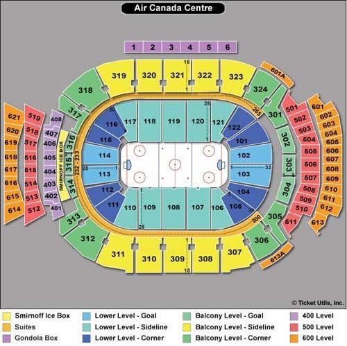 რუკა Air Canada Centre ჯდომისას - ACC