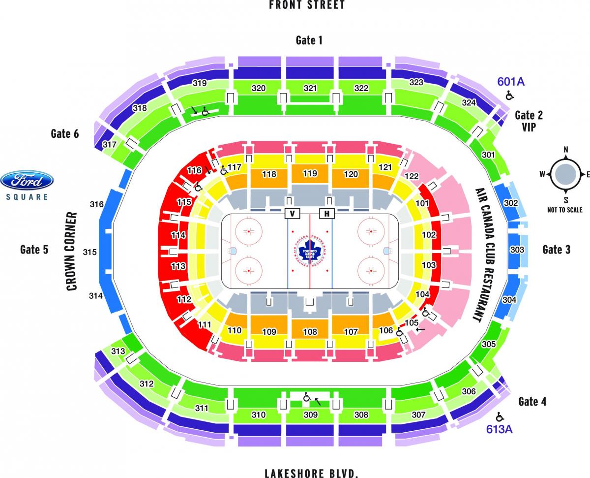 რუკა Air Canada Centre - ACC