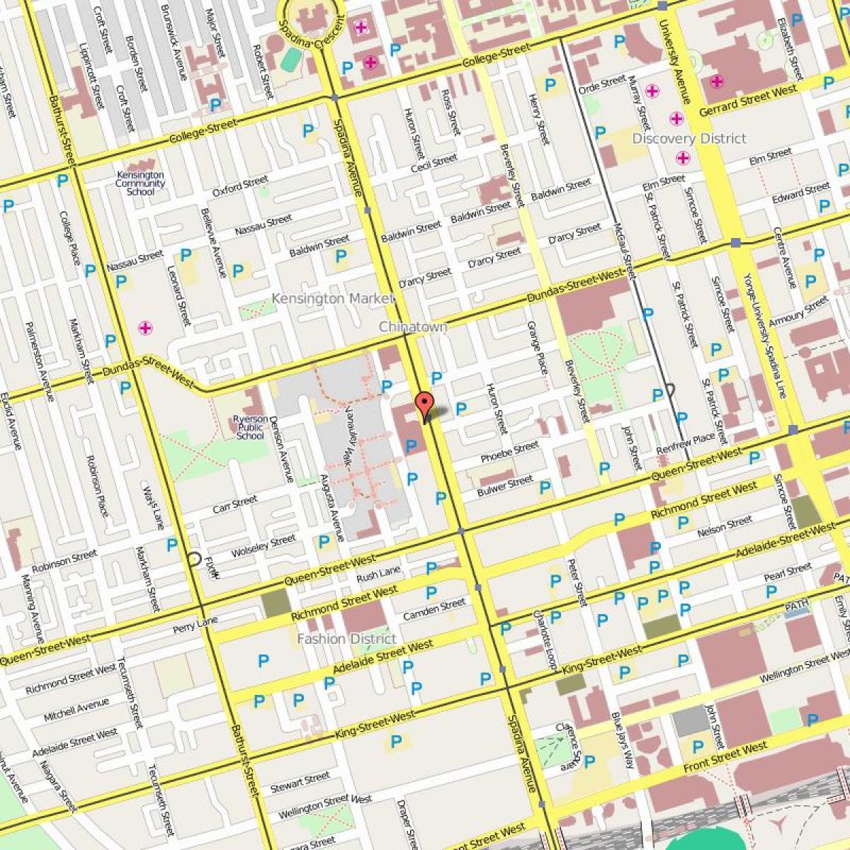 რუკა Chinatown ტორონტოში