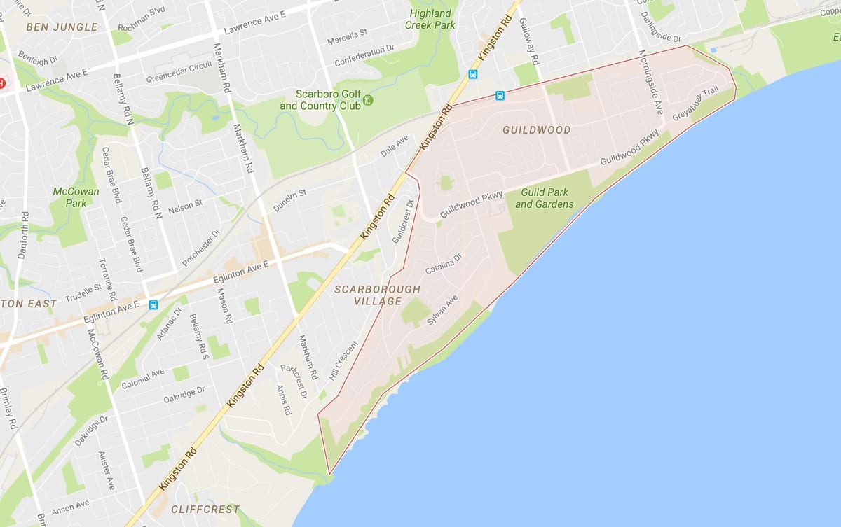 რუკა Guildwood სამეზობლო ტორონტოში