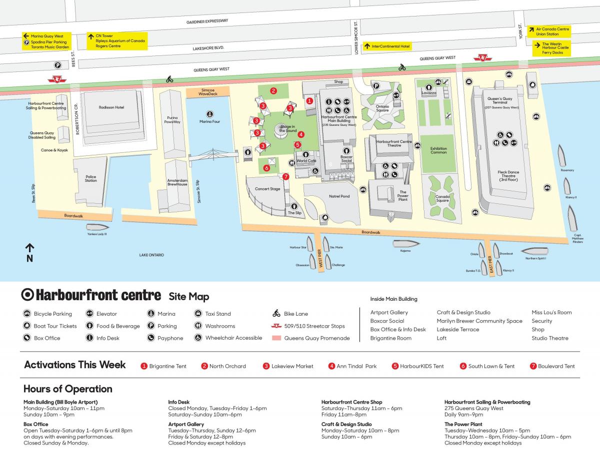 რუკა Harbourfront ცენტრი პარკინგი