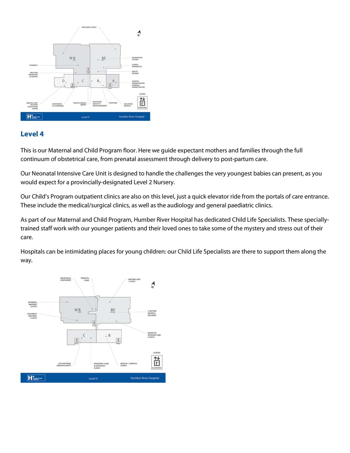 რუკა Humber მდინარე საავადმყოფოში დონე 3