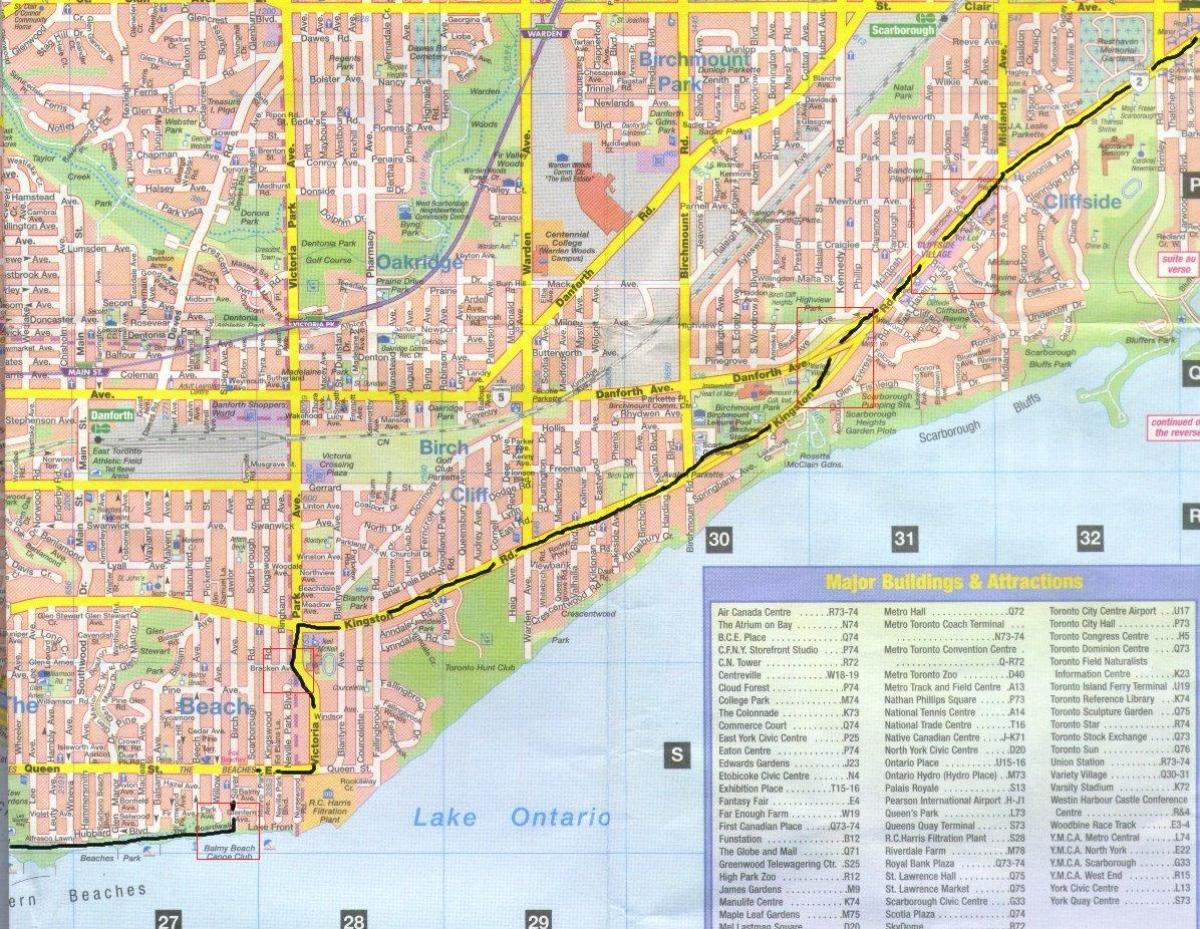 რუკა Kingston გზის Ontarion