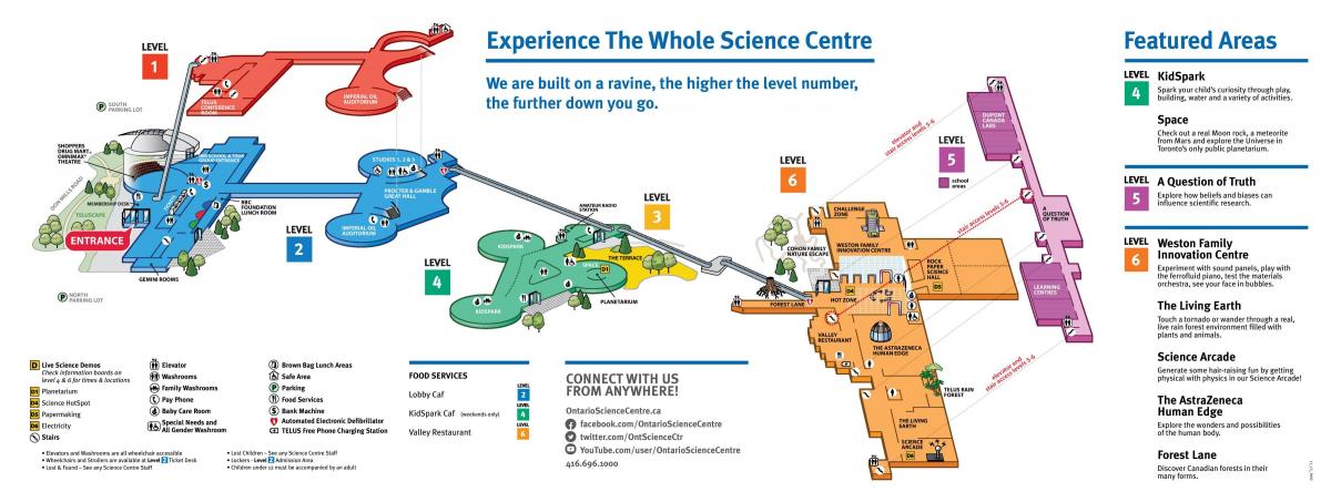 რუკა Ontario მეცნიერებათა ცენტრი
