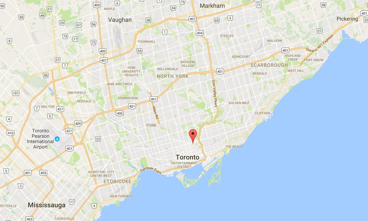 რუკა St. James კალო-უბანი), Toronto