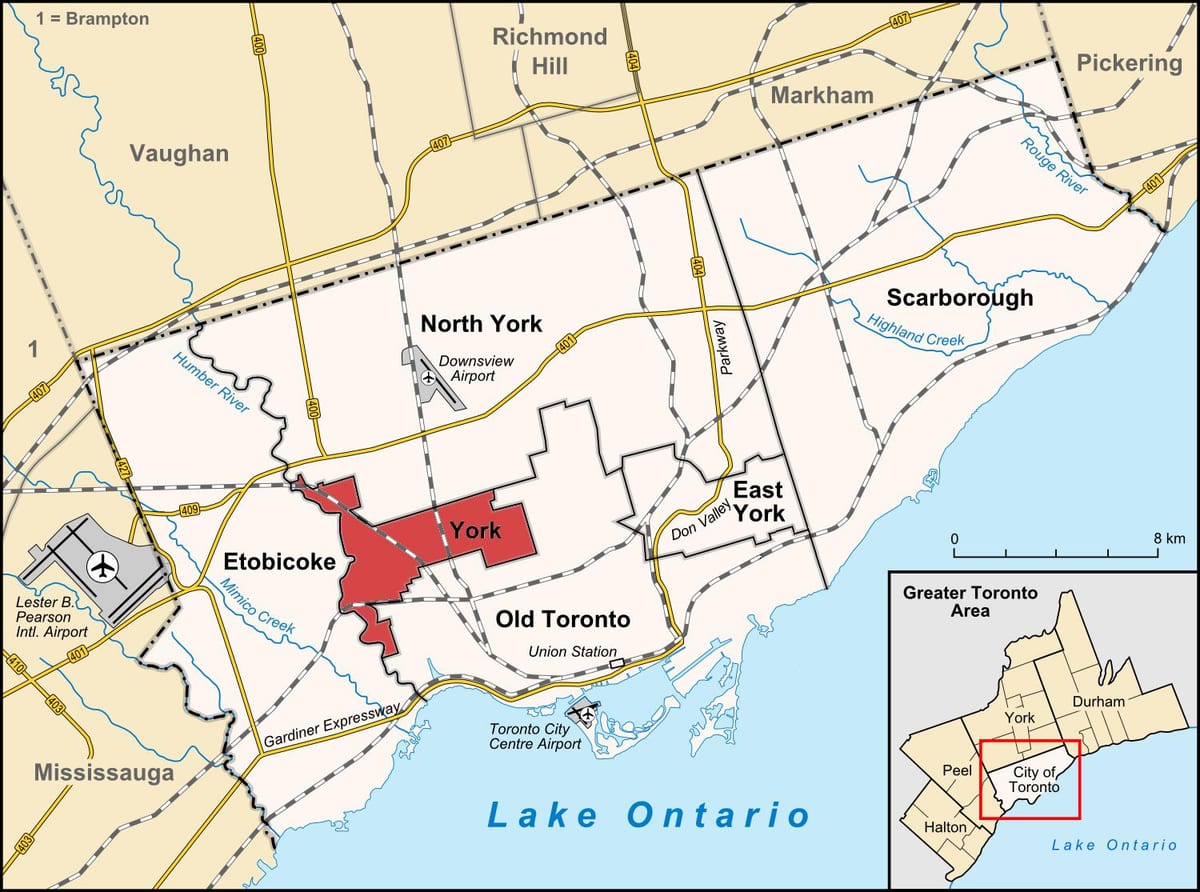 რუკა York ტორონტოში