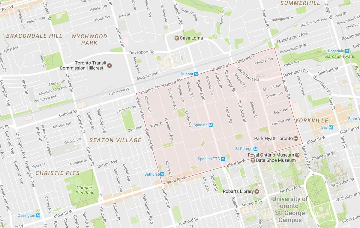 რუკა დანართი სამეზობლო ტორონტოში