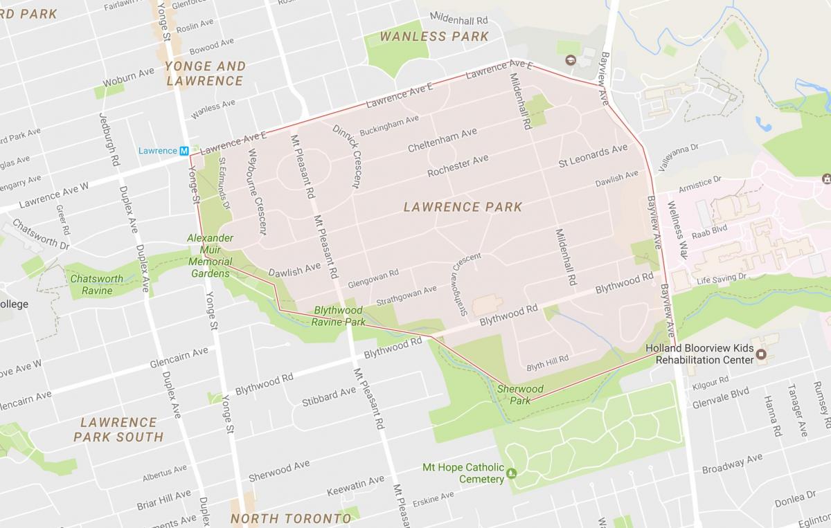 რუკა ლოურენს პარკი სამეზობლო ტორონტოში