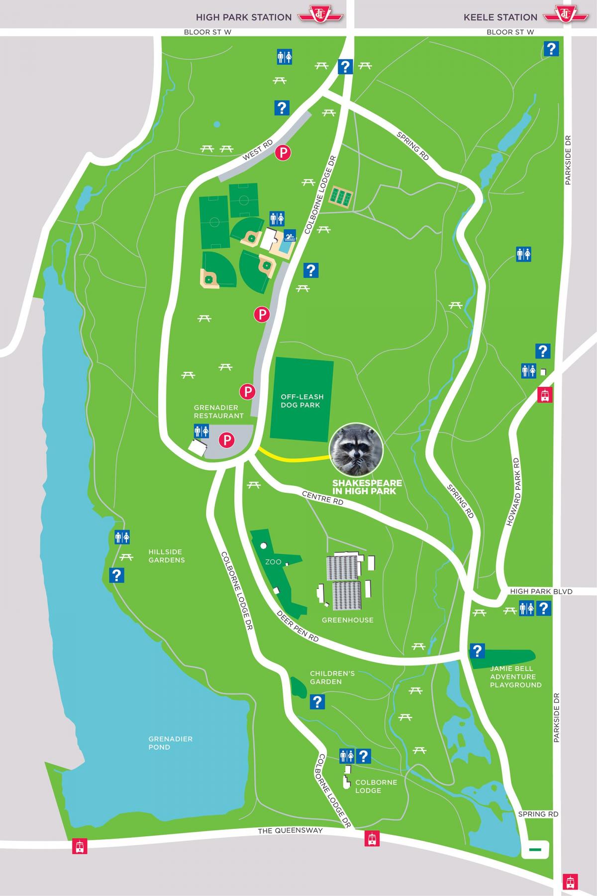 რუკა მაღალი პარკი ტორონტოში