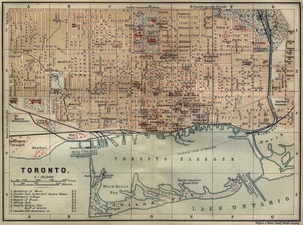 რუკა ტორონტოში 1894
