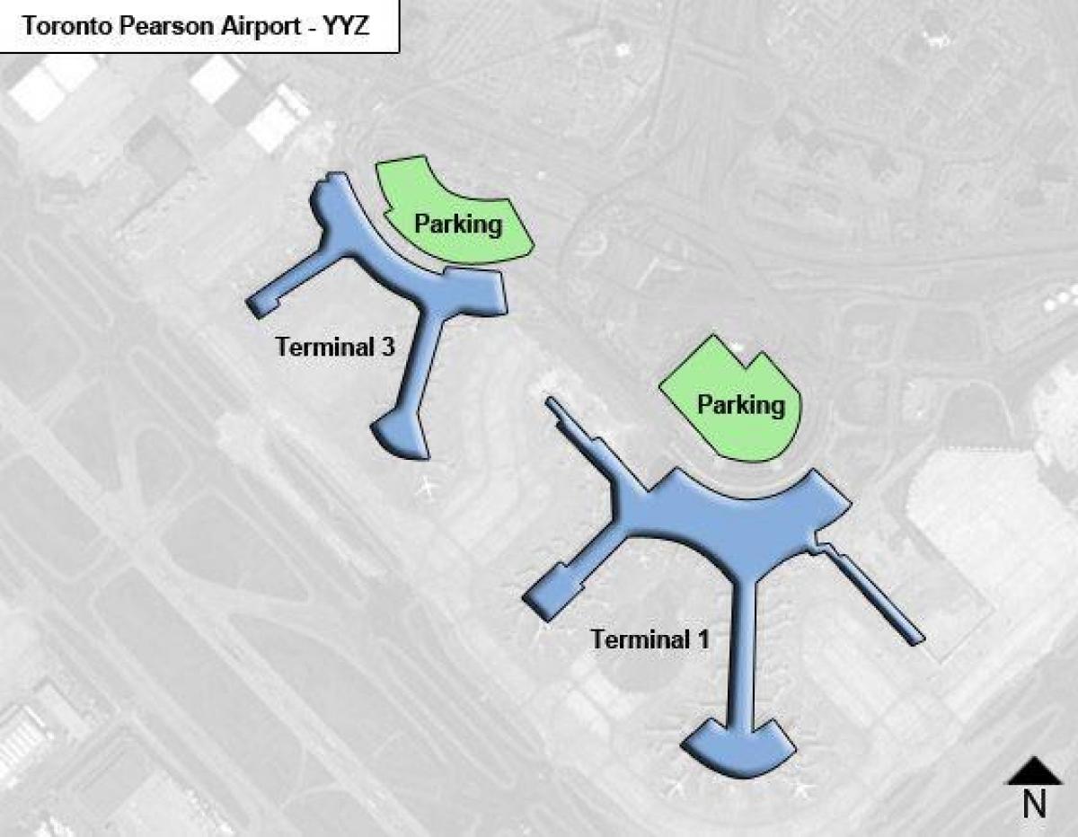 რუკა ტორონტოში Pearson აეროპორტში, კანადაში