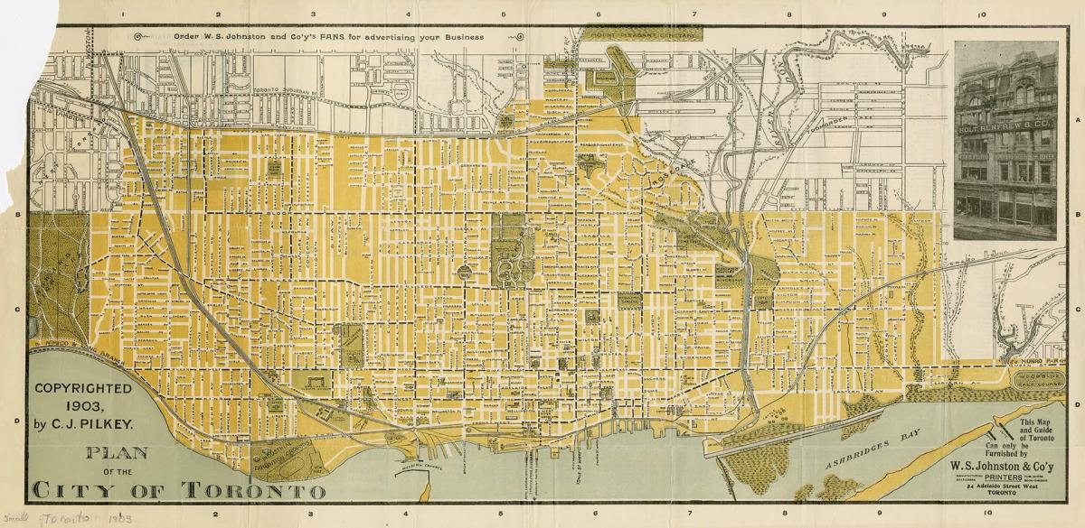 რუკა ქალაქ ტორონტოში 1903