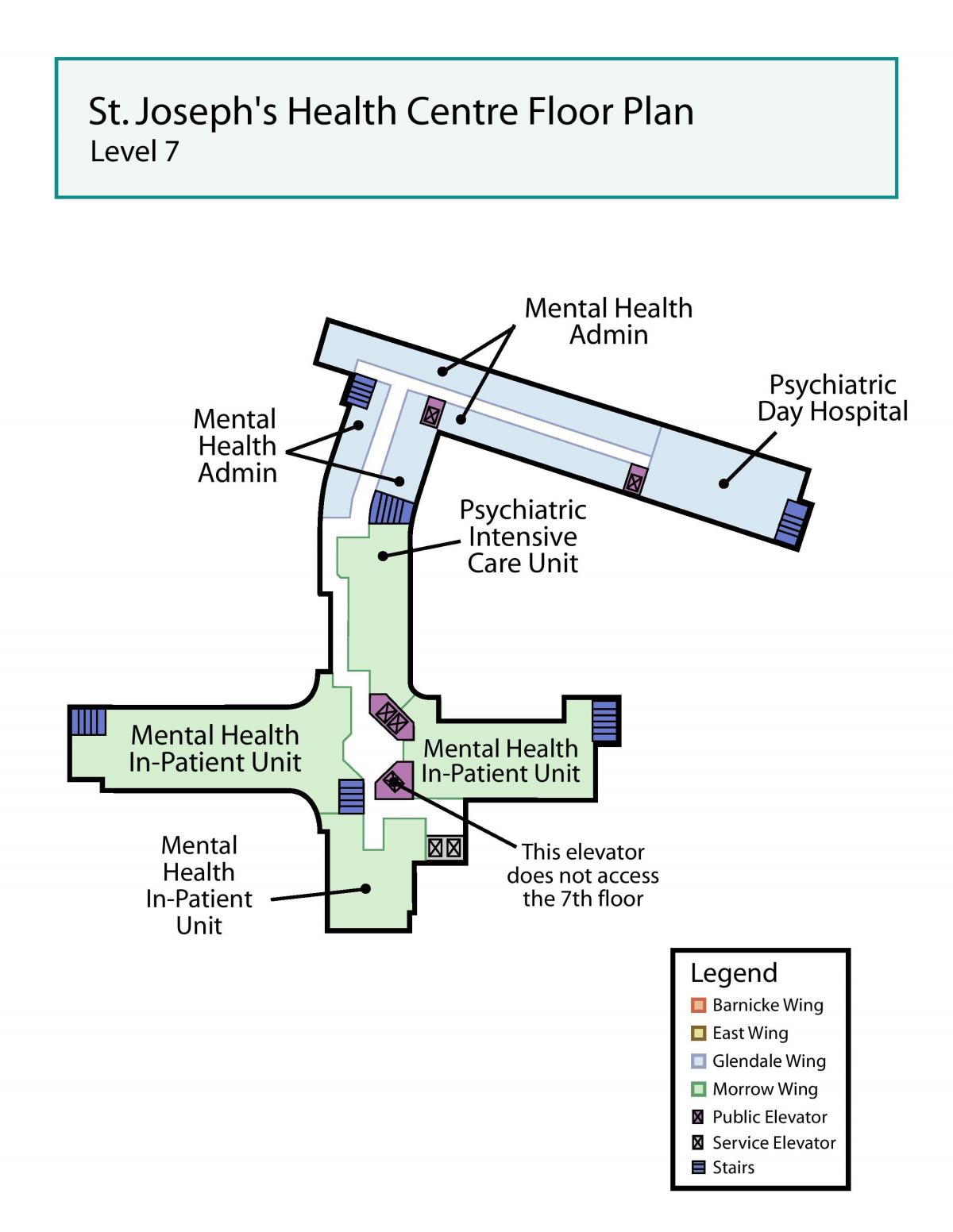 რუკა წმინდა იოსების ჯანმრთელობის ცენტრი ტორონტოში დონე 7