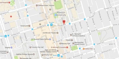 რუკა Bond street ტორონტოში