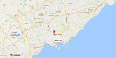 რუკა Casa Loma რაიონის ტორონტოში