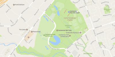 რუკა Centennial პარკი სამეზობლო ტორონტოში