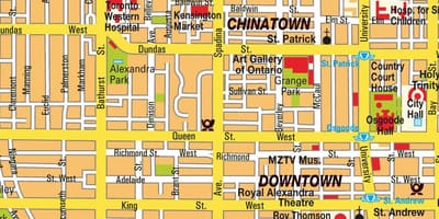 რუკა Chinatown Ontario