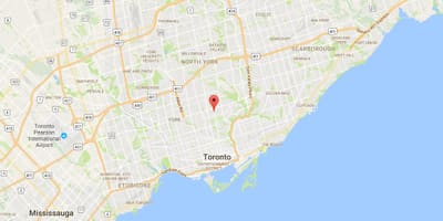 რუკა Davisville რაიონის სოფელ ტორონტოში
