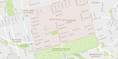 რუკა Davisville სოფელ სამეზობლო ტორონტოში