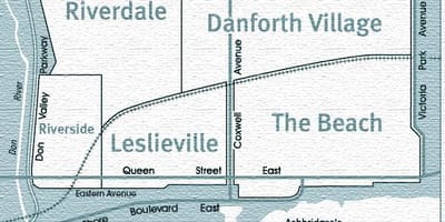 რუკა East end ტორონტოში