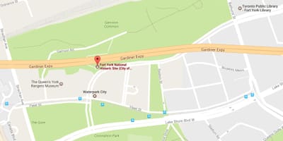 რუკა Fort York სამეზობლო ტორონტოში