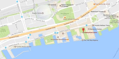 რუკა Harbourfront სამეზობლო ტორონტოში