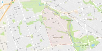 რუკა Humber Heights – Westmount სამეზობლო ტორონტოში