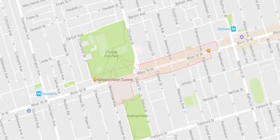 რუკა Koreatown სამეზობლო ტორონტოში