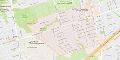 რუკა Lansing სამეზობლო ტორონტოში
