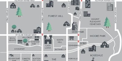 რუკა Midtown ტორონტოში