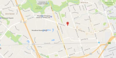 რუკა Rexdale ბულვარი ტორონტოში