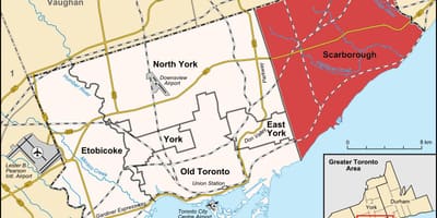 რუკა Scarborough ტორონტოში