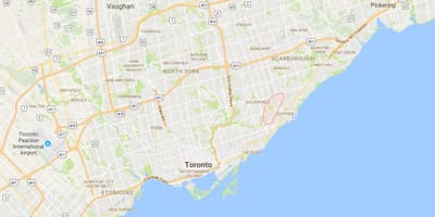 რუკა Scarborough Junctiondistrict ტორონტოში