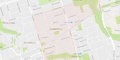 რუკა Summerhill სამეზობლო ტორონტოში