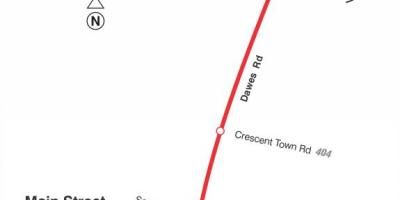 რუკა TTC 23 Dawes ავტობუსის მარშრუტი ტორონტოში