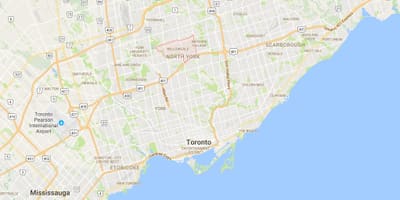რუკა Willowdale რაიონის ტორონტოში