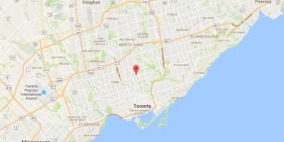 რუკა Yonge და Eglinton რაიონის ტორონტოში