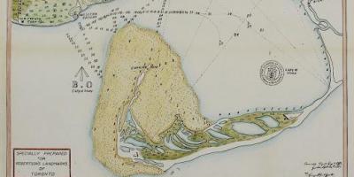 რუკა York ტორონტოში 1787-1884 cartoony ვერსია