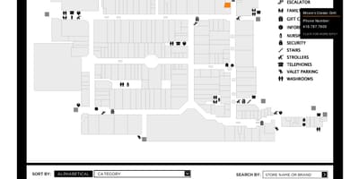 რუკა Yorkdale სავაჭრო ცენტრი
