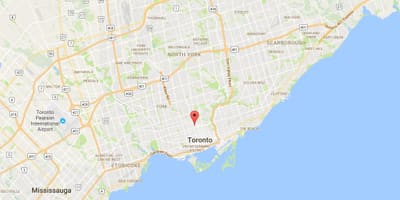 რუკა Yorkville რაიონის ტორონტოში