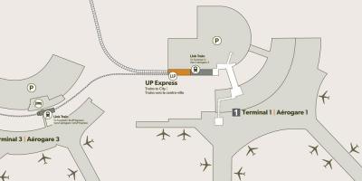 რუკა აეროპორტში Pearson მატარებლის სადგური