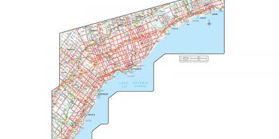 რუკა ოფიციალური გზის Ontario
