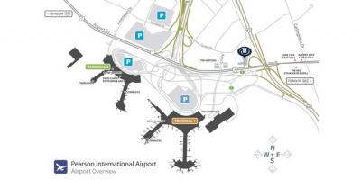 რუკა ტორონტოს აეროპორტში pearson მიმოხილვა
