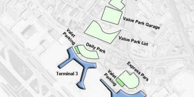 რუკა ტორონტოს აეროპორტში Pearson პარკინგი