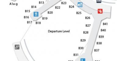 რუკა ტორონტოში Pearson საერთაშორისო აეროპორტის ტერმინალის 3