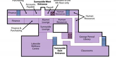 რუკა წმინდა იოსების ჯანმრთელობის ცენტრი ტორონტოში Sunnyside დონე 1